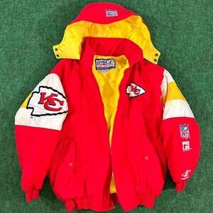 Vintage 90s Kansas City Chiefs Logo Athletic Pro Line Puffer